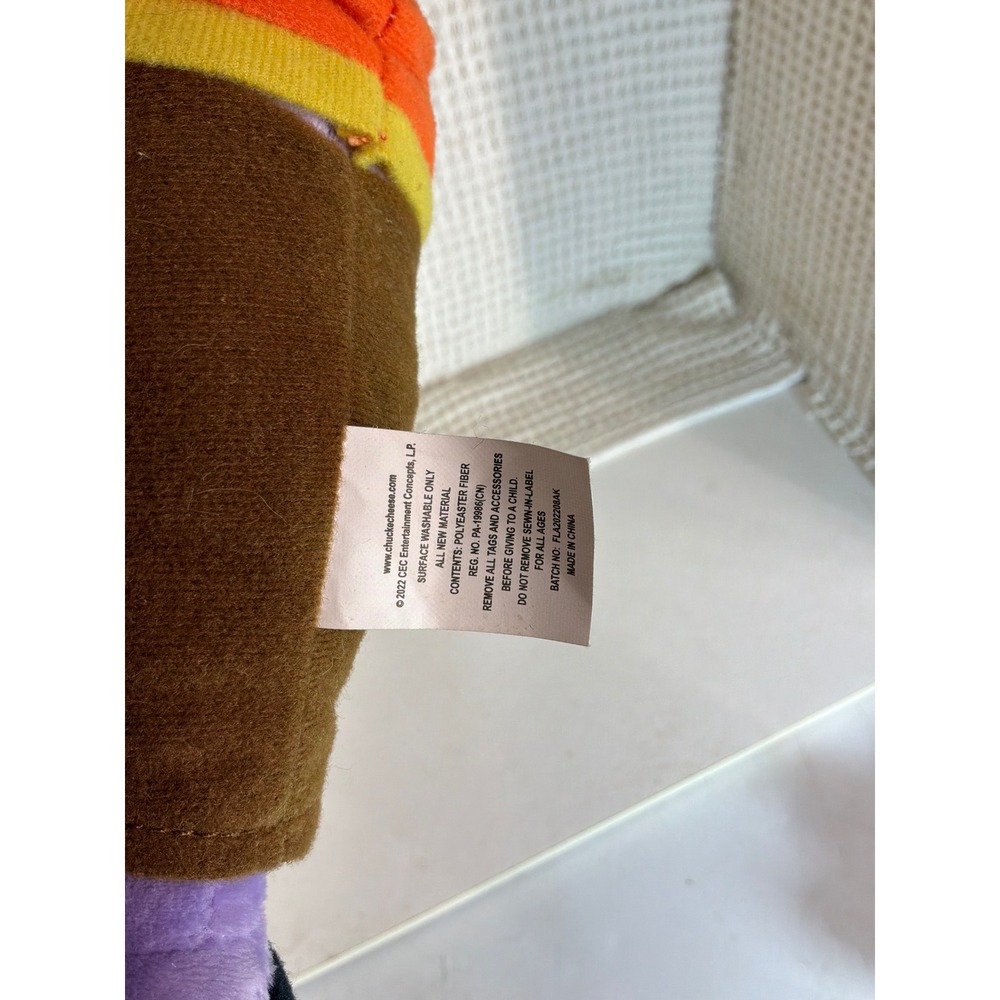 [Kidcore] Unisex Chuck E. Cheese Mr. Munch Plush Toy 9" Purple - Picture 2 of 5